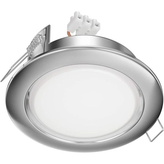 4x LED Einbaustrahler Zobe II Flach – 6,194W, 541lm, Warmweiß, Dimmbar, 107mm, Für Decken