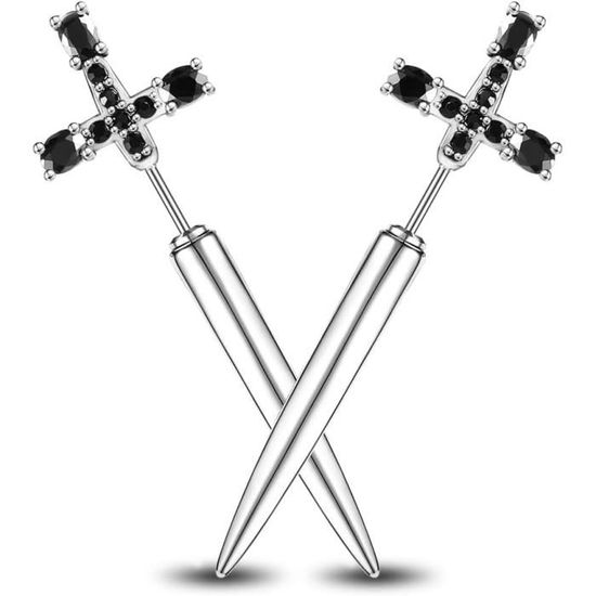 Barbell Piercing Téton En Acier Chirurgical 1.6mm - Motif Ange Gothique - 16mm - Argenté