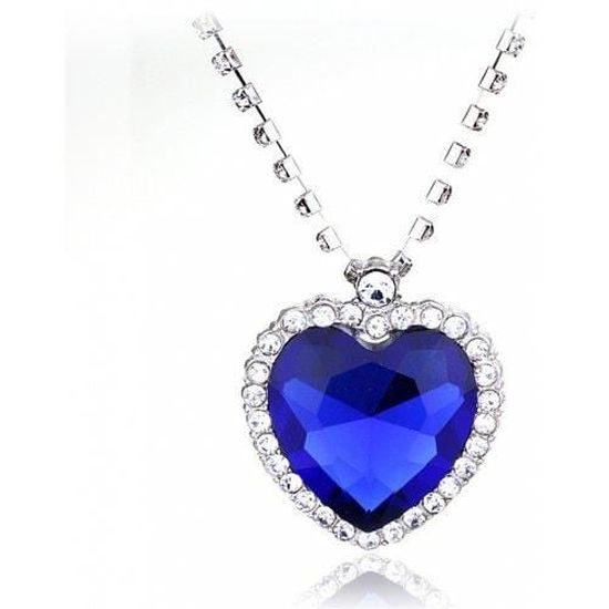 Collier Gros Coeur Bleu Argenté Bleu Lagon - Achat / Vente sautoir ... Collier Gros Coeur Bleu Argenté Bleu Lagon - Achat / Vente sautoir ...