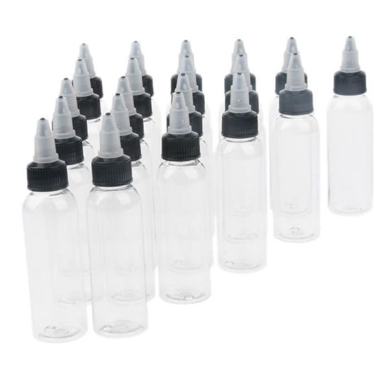 Lot De 10 Flacons Applicateurs Avec Pointe Fine 1mm - 13ml Chacun - Pour Résine, Colle, Encre, Peinture - 7