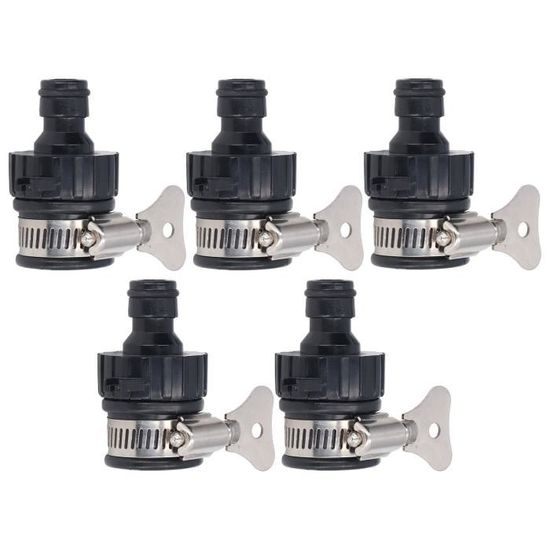 Connecteur De Robinet Sans Filetage - Adaptateur Universel Pour Tuyaux - Vis à Oreilles Inox - Compatible Systèmes 'click'