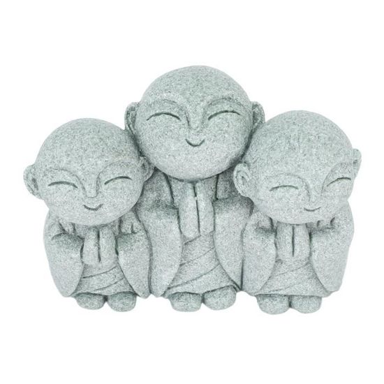 Statuette Bouddha En Laiton Vieilli Vert - Décoration Zen Vintage Pour Bureau Ou Intérieur - 6 X 4 Cm - 10