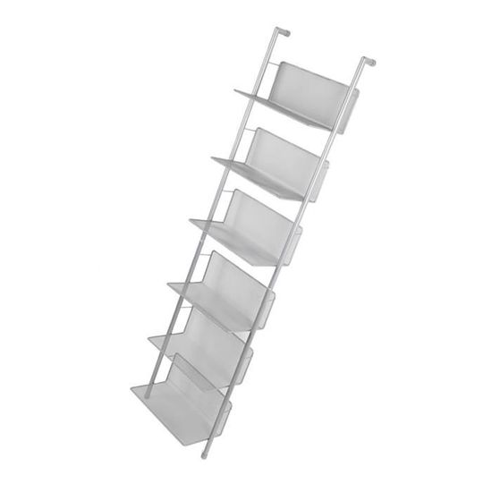 Idimex – Valet de chambre en métal chromé et MDF noir