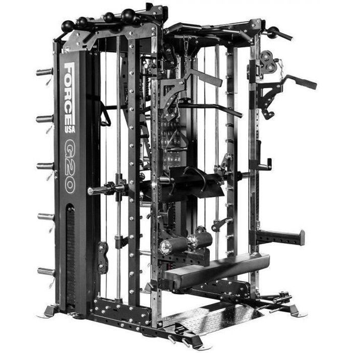 G20 Station de Musculation , Smith Machine, Rack à Squat et Vertical Leg Press Force USA