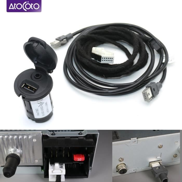Voiture CD Radio Stéréo USB Câble Prise Pour Peugeot 206 207 307 308 407Citroen C2 RD9 RD43 RD45 MRN DS3 4 5