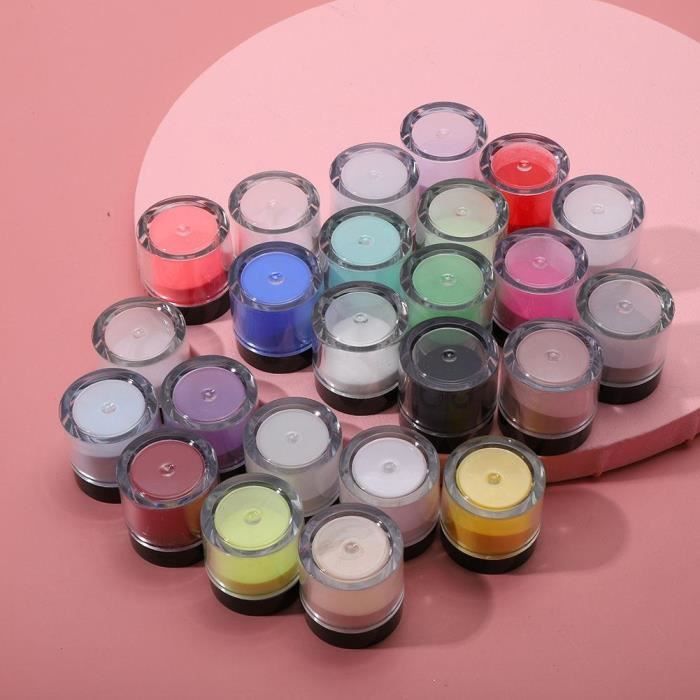 Poudre acrylique Cristal Nail Art Conseils Décoration-Outil de manucure acrylique (24 couleurs)