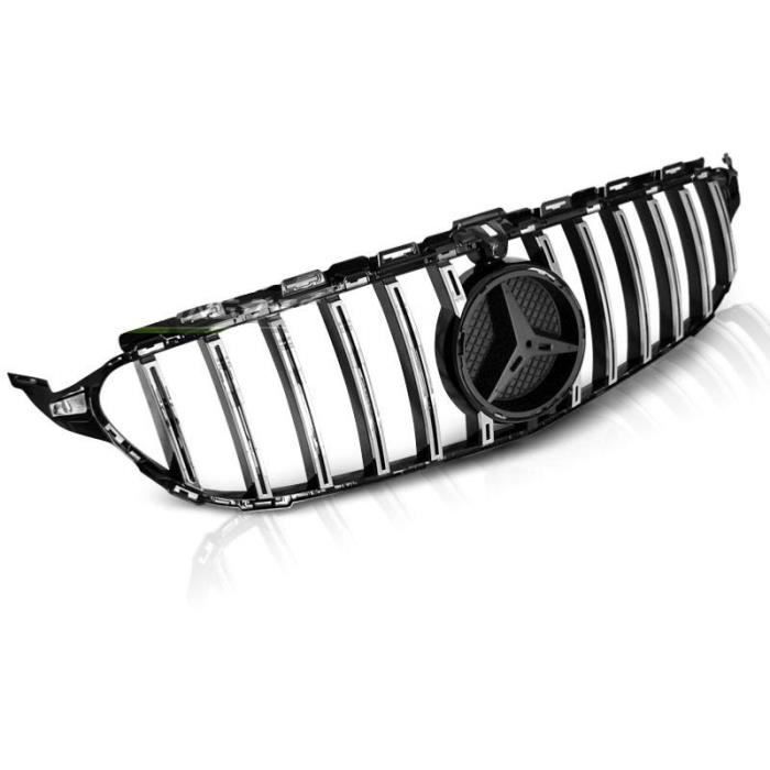 Calandre avant Mercedes Classe C W205 14-18 Look GTR Noir Chrome
