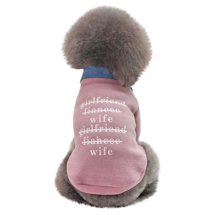 YL Pet Dog vêtements Cat hiver chaud manteau pull Costume Apparel Rose marioyuhznag 4253 - YLFGB0214A3557