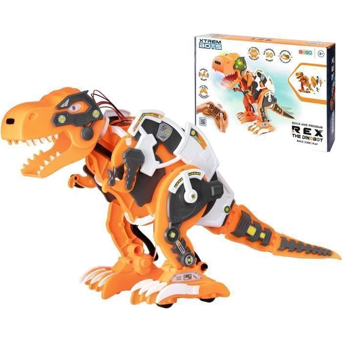 Xtrem Bots - T Rex Dinobot, Dinosaure Robot Jouet, Robot Dinosaure Programmable, Robot Enfant, Tyrannosaure Et Robot Géant