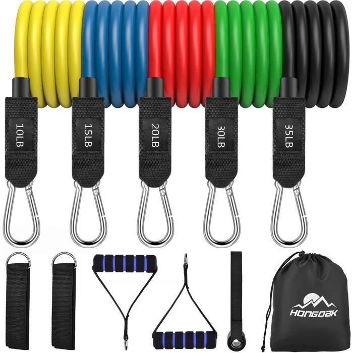 ELASTIBAND - SANGLE DE MUSCULATION hongdak Bandes de Ré sistance Set Elastique Musculation de Sport Musculation Bande Elast3