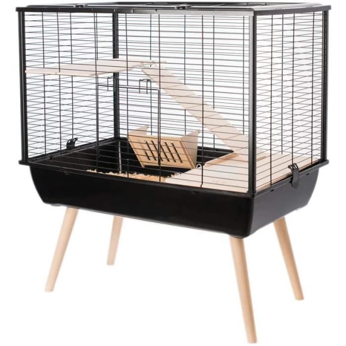 Cage Neo Muki Grand Rongeur L 77.5 X P 47.5 X H 87.5 Cm Noire 324