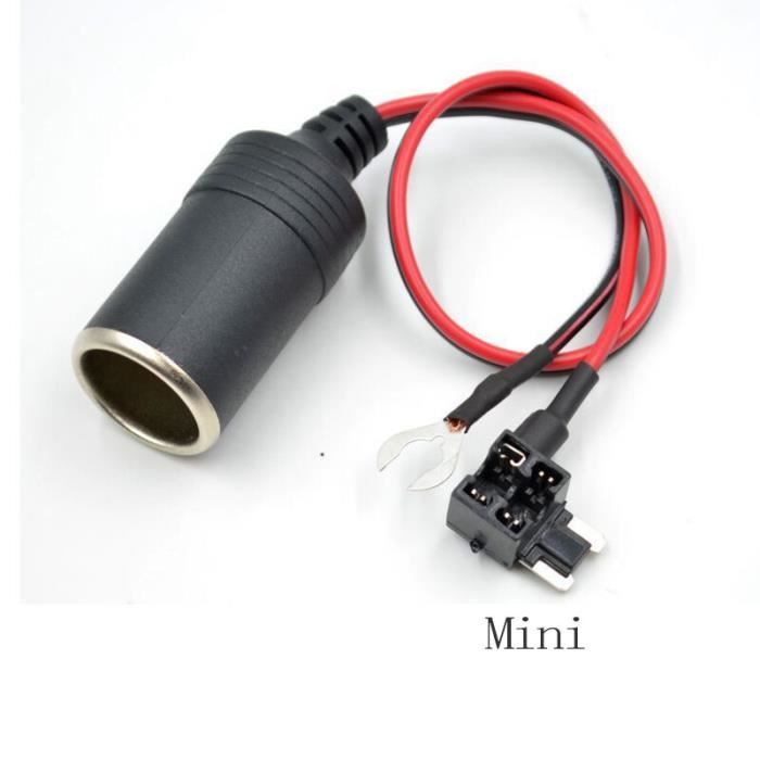 Câble Adaptateur Allume-cigare Vers XT90S Kioball - 14 AWG, 6 Pieds, Fusible 15A - Pour Panneau Solaire, Power Station