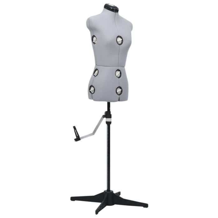Top confort - Mannequin de robe ajustable pour femme - Buste de couture - Gris S Taille 33-40 FLY20420