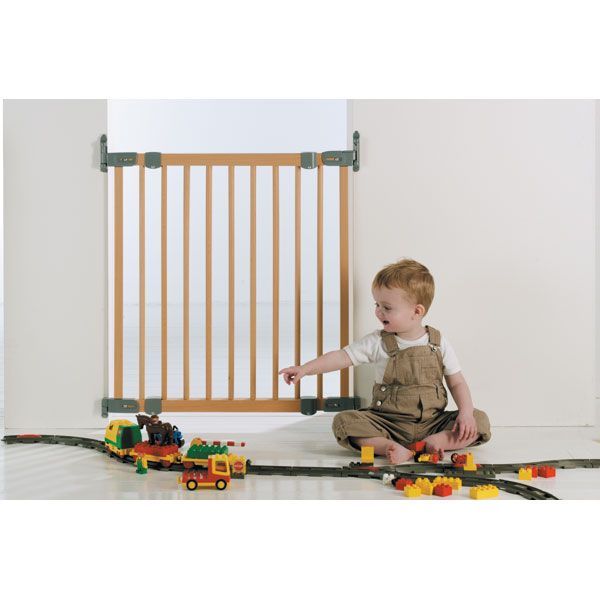 Barriere Securite Baby Dan Flexi fit Bois argent