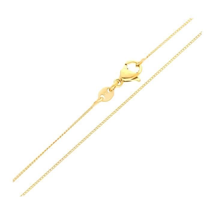 Chaîne de Cou maille Gourmette 50 cm Plaqué Or Jaune 750/1000