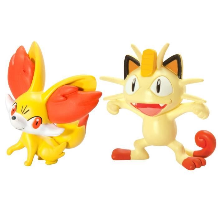POKEMON 2 Figurines Feunnec VS Miaouss