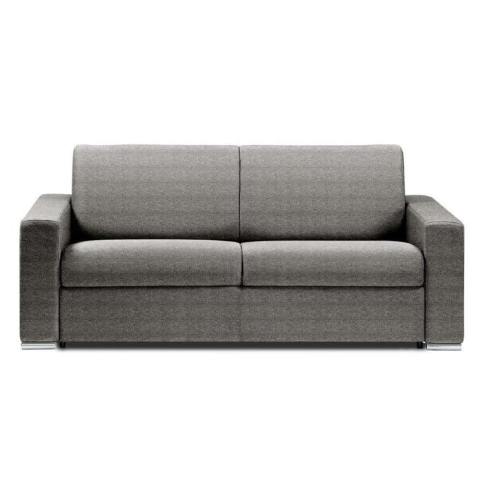 Canapé lit DREAMER convertible 140cm EXPRESS matelas 16cm tweed gris silver gris Tissu Inside75