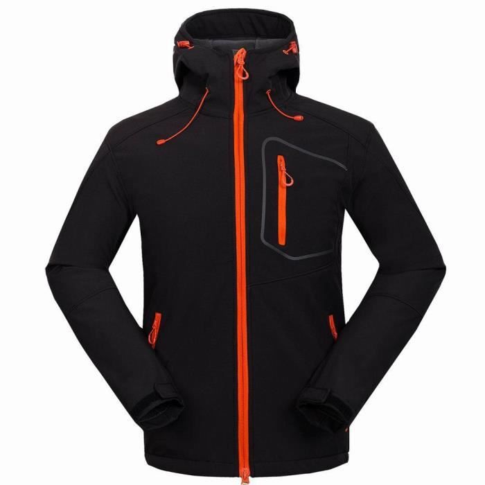 Veste Softshell Homme À Capuche Randonnée Coupe-Vent En Plein Air Déperlante LOGO personnalisable manteau soft shell