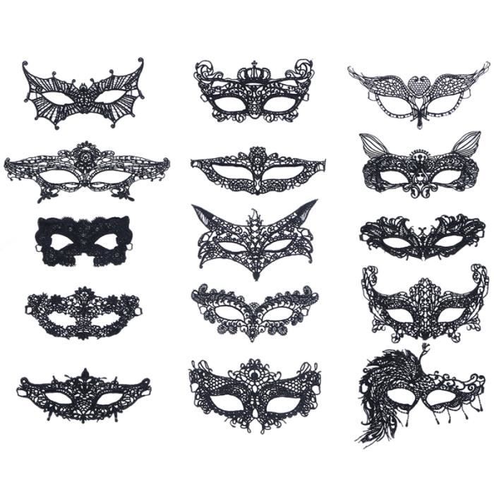 15pcs mascarade masque de dentelle sexy cosplay performance accessoires parti MASQUE VISAGE - ACCESSOIRE DEGUISEMENT VISAGE