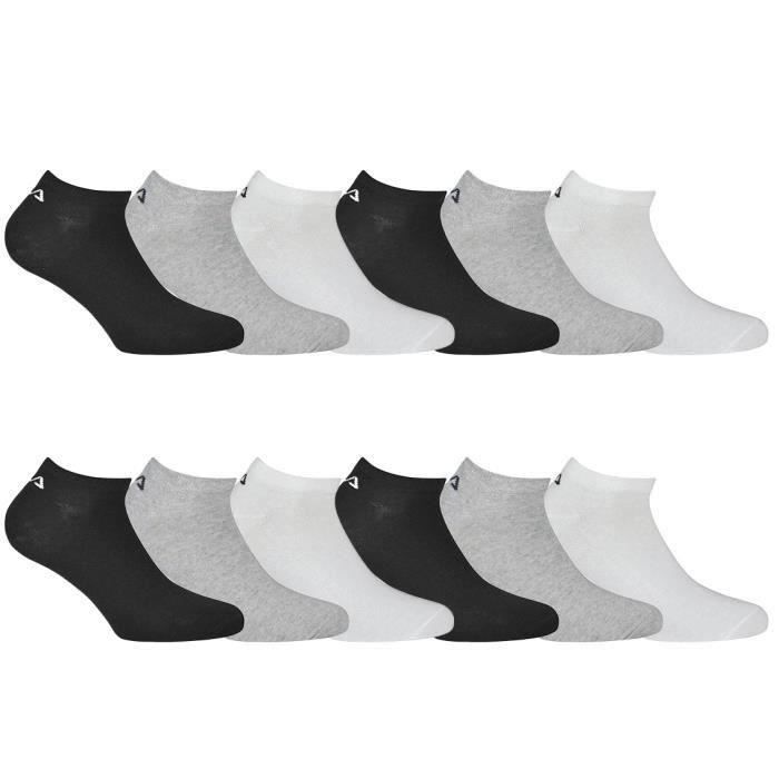 FILA Paires de Chaussettes Socquettes Lot de 12 Homme