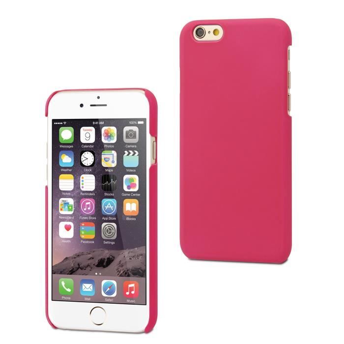 MUVIT Coque Dure Finition Rubber Rose Apple Iphone 6-6s