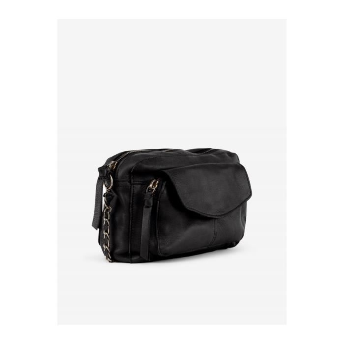 Sac Bandouilières en cuirs Pie TU Noir