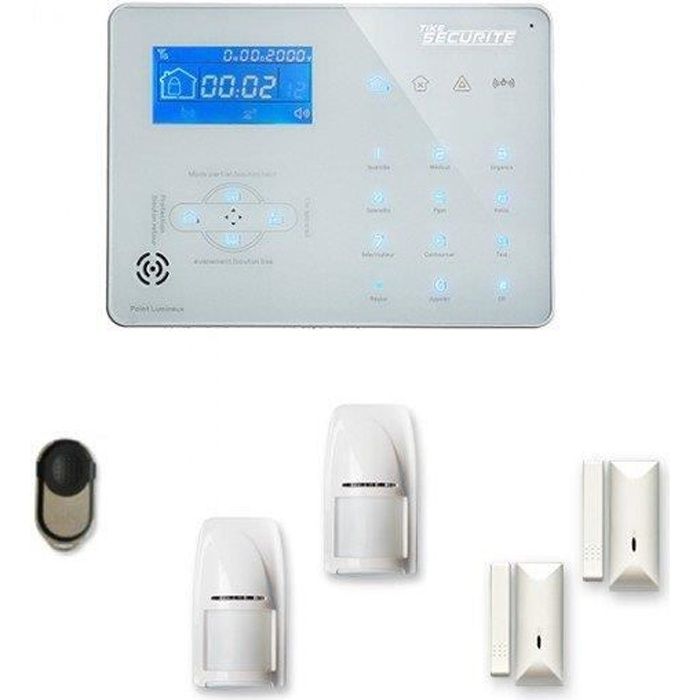 Alarme maison sans fil ICE-B 1 à 2 pièces mouvement + intrusion - Compatible Box
