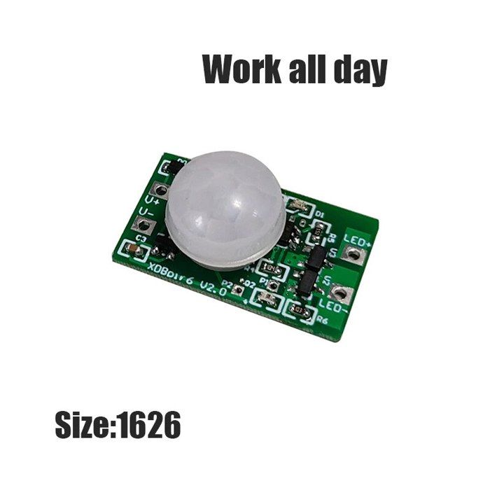 YINETTECH Commutateur de capteur de mouvement PIR DC 5V-24V 4A Commutateur de capteur d'occupation pour éclairage LED Détecteur de mouvement infrarouge PIR Commutateur Bande LED Interface USB Noir