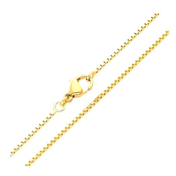 collier femme chaîne de cou maille vénitienne 45 cm x 2 mm or jaune 750 laminé*