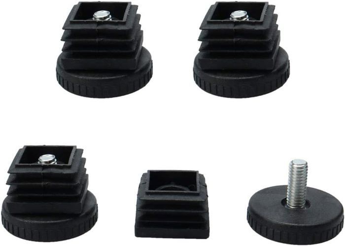 4 Pieds De Meuble Réglables 18-32 Cm - Support 500 Lbs Par Pied, Acier, Pour Lit Ou Canapé, Montage Facile