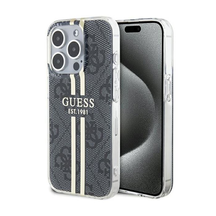 Guess IML 4G Gold Stripe Coque iPhone 15 Pro - vue 4