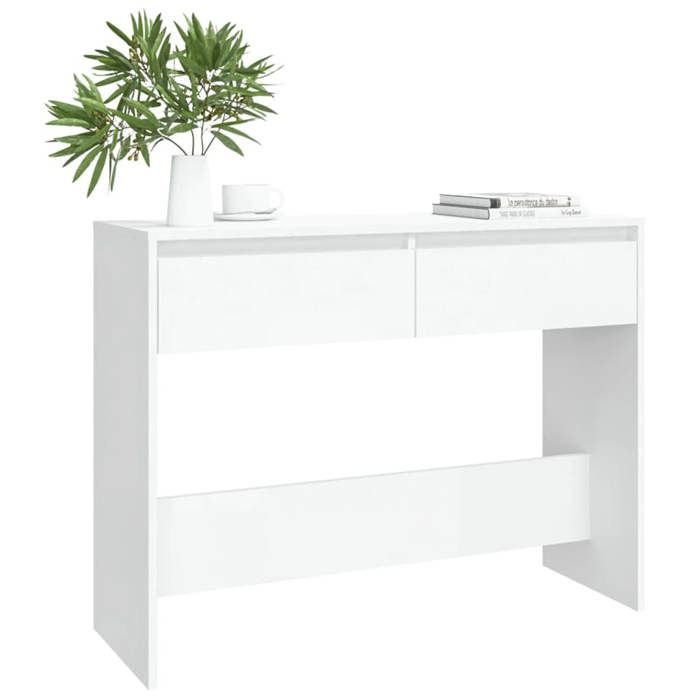 Table dappoint Console Vidaxl blanc 100x35x765 cm bois dingénierie T28
