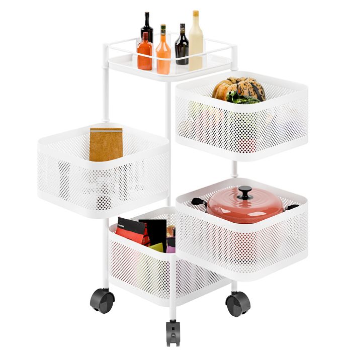 Chariot De Service 3 Étagères Inox 75x40x83.5cm - Roulettes Silencieuses Pour Cuisine, Clinique, Hôtel