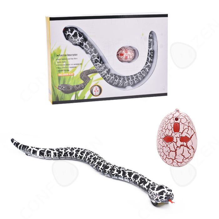 FashionClubs RC Serpent Réaliste Jouet - Télécommande Infrarouge à Mouvement Rapide Serpent à Hochet, Charge USB, Orange - Farce pour Enfants