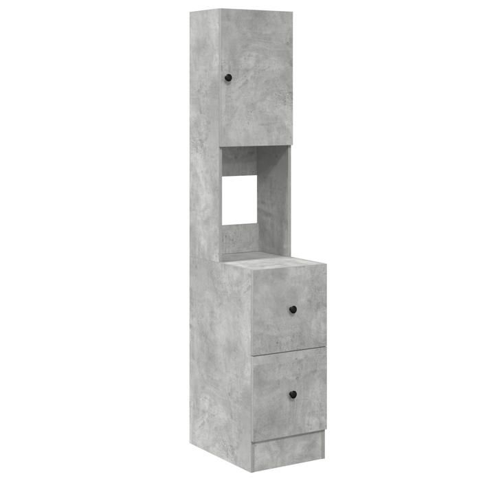 HOT Ventes Buffet cuisine - CHIC Armoire de Cuisine Gris Béton 35x50x180 cm Bois Aggloméré @598@