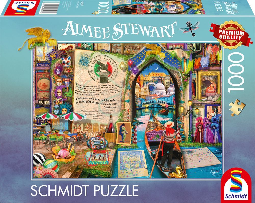 Puzzle 1000 pièces Schmidt Spiele Souvenirs of Venice Aimee Stewart collage coloré Neuf - vue 5