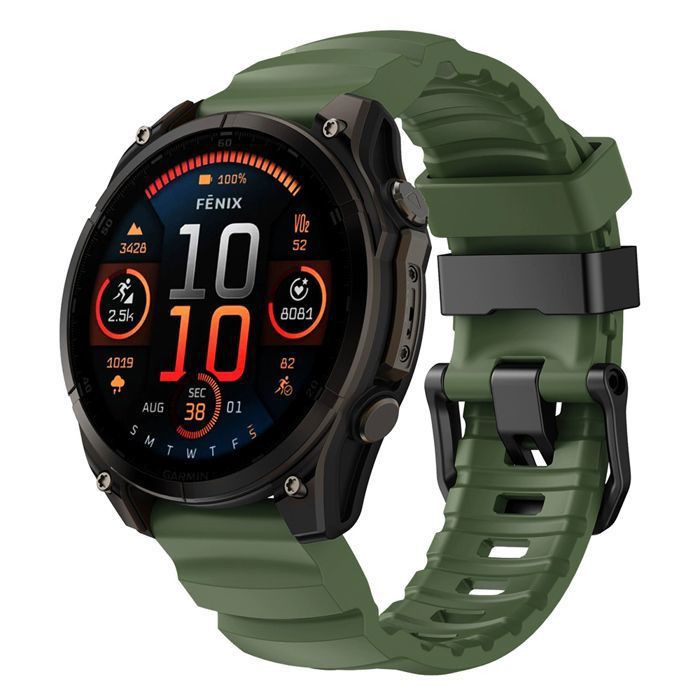 Bracelet Quickfit Cuir Et Silicone 20/22/26mm Pour Garmin Fenix 8, 7, 6, Enduro - Accessoire Montre
