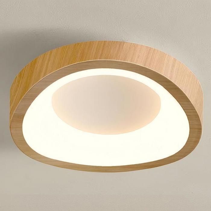 WOTTES Plafonnier LED Style Moderne - 10W Blanc chaude IP54 Imperméable Lampe de Plafond Pour Séjour Couloir - 1pcs Naturel Ø20CM