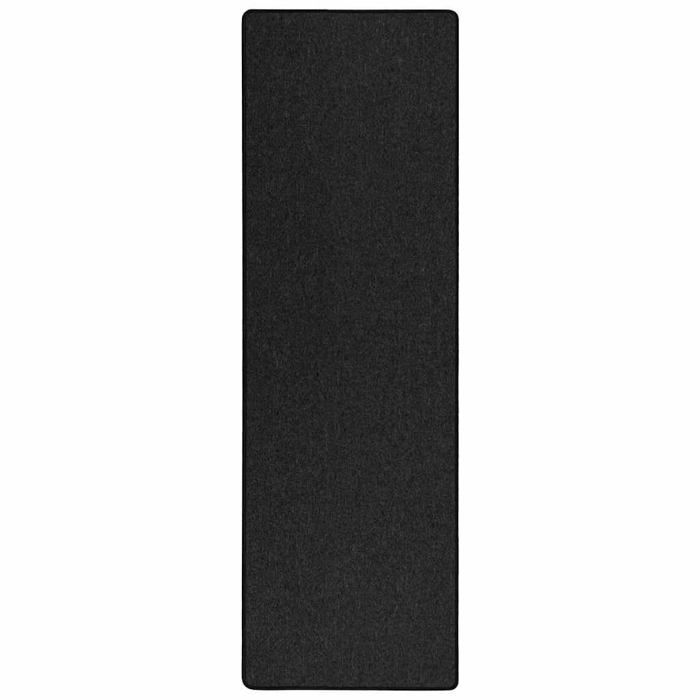 Tapis de couloir en polypropylène - vidaXL - 80x500 cm - Anthracite - Antidérapant - Lavable en machine
