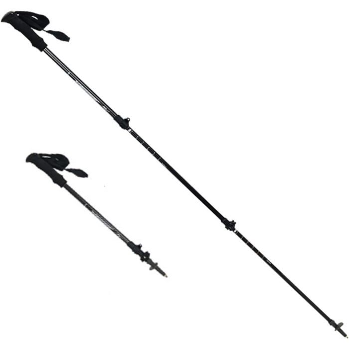 Bâton de randonnée en fibre de carbone - ULISEM - Ultra-léger - Poignée ergonomique - Longueur réglable 61-135 cm