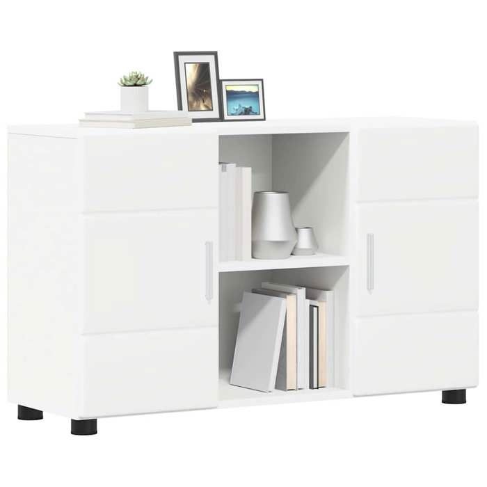 Printemps 2026 SoldesBuffet de rangement/Buffet Bahut - Buffet salle à manger avec porte Blanc 885x305x555 cm Bois dingénierie