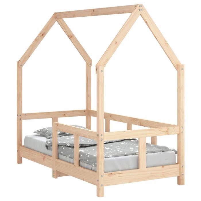 STAR SALE® Cadre de lit pour enfant - 1 PLACE - âgés de 4 ans et plus - 70x140 cm bois de pin massif c229