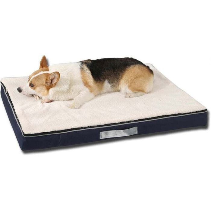 Grand matelas pour chien avec housse amovible et lavable orthopédique en mousse à mémoire de forme imperméable antidérapant