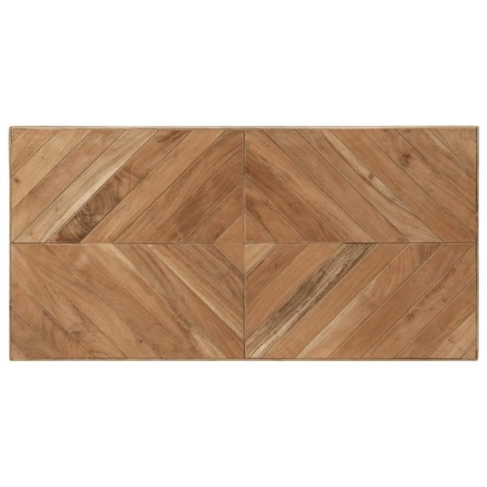 (NEW 2026)Table cuisine(Rectangle) SOLOMON Brun Table à manger - FAFA-TOP - Meuble de salon - 120x60x76 cm Bois massif dacacia et d