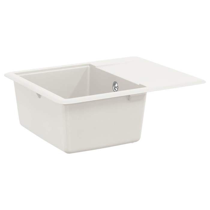 BURKE@ Blanc Évier Blanc 560x460 mm 80% Quartz et 20% Résine 10.77 kg Haute qualité A13464 BURKE@ Blanc Évier Blanc 560x460 mm 80% Quartz et 20% Résine 10.77 kg Haute qualité A13464