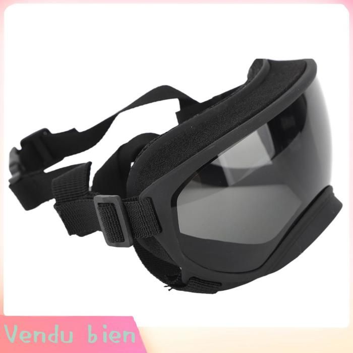 Garosa lunettes pour chiens Lunettes de soleil pour grands chiens UV bijoux soleil Monture noire Monture noire verres gris