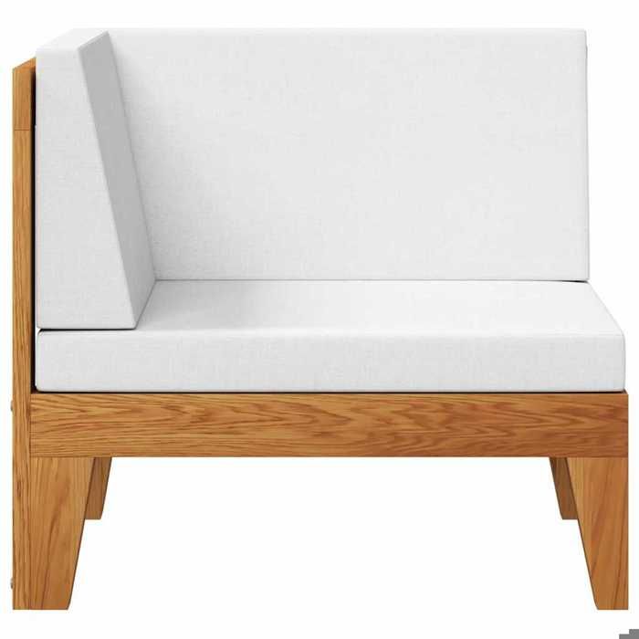 Blanc Siège de jardin - Canapé dangle - pour jardin - sectionnel - 1 PC - et coussins - blanc crème Bois dacacia C3358