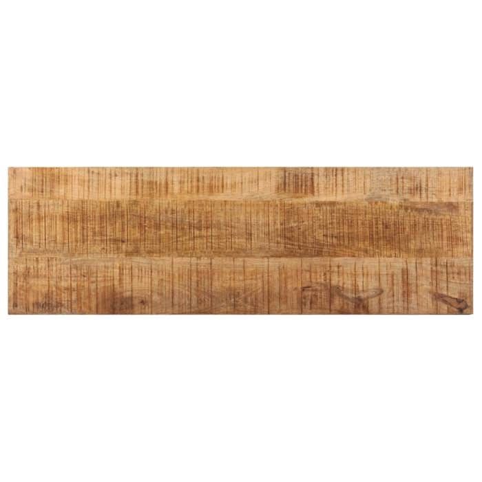 Banc salon/couloir - Meuble banc - 110 cm Bois de manguier brut massif et acier y1oY2t