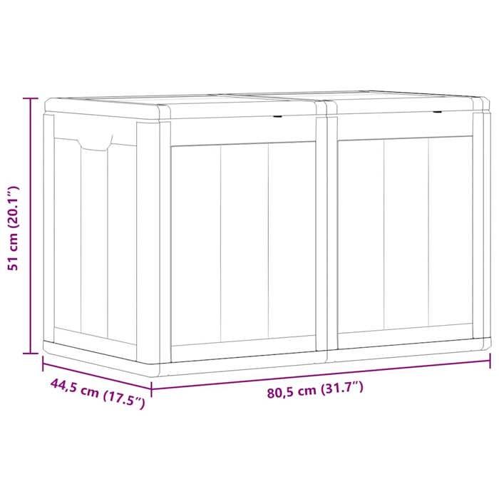 Boîte de rangement de jardin Moderne - NGM - Coffre dextérieur - Charge 100kg - 180 L Marron PP aspect bois B912521811