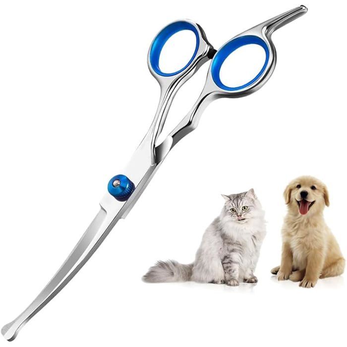 Ciseaux Toilettage Chien pour Gaucher 6.7 Pouces Ciseaux Chien Poil Long avec Poignée Décalée en Acier Inoxydable Convient pour